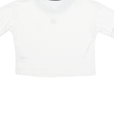 ADIDAS Cropped Womens T-Shirt White UK 8