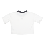 ADIDAS Cropped Womens T-Shirt White UK 8