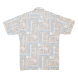 NEW TAST Mens Shirt Brown Viscose Crazy Pattern XL
