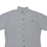 WORLD OF MENS FASHION Mens Shirt Black Viscose Check XL