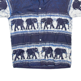 Mens Shirt Blue Crazy Pattern S