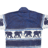 Mens Shirt Blue Crazy Pattern S
