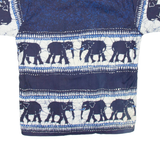 Mens Shirt Blue Crazy Pattern S