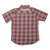 HARLEY DAVIDSON Mens Shirt Red Check S