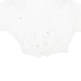 WE LEGENDS Shoulder Padded Womens Plain Shirt White M
