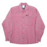 JACK WOLFSKIN Mens Shirt Red Check Long Sleeve M