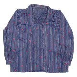 Womens Shirt Blue Striped Long Sleeve L