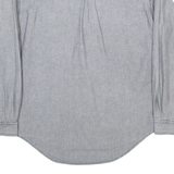 Mens Denim Shirt Grey Long Sleeve M
