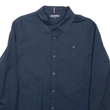 TOMMY HILFIGER Mens Formal Shirt Blue Long Sleeve S