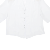DEGRIS Womens Plain Shirt White M