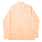 Mens Shirt Pink Striped Long Sleeve M