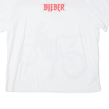 BIEBER Womens Band T-Shirt White USA XL