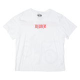 BIEBER Womens Band T-Shirt White USA XL