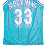 Charlotte #33 Mourning Basketball Mens Jersey Blue Sleeveless USA Crew Neck S