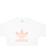 ADIDAS ORIGINALS Womens T-Shirt White V-Neck UK 14
