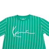 KARL KANI Pinstripe Cropped Womens T-Shirt Green XS