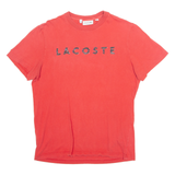 LACOSTE Mens T-Shirt Red S