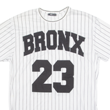 FUBU Pinstripe Bronx Womens Jersey White USA XL