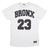 FUBU Pinstripe Bronx Womens Jersey White USA XL