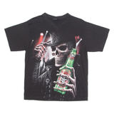 SPIRAL Rocker Skeleton Mens T-Shirt Black V-Neck M