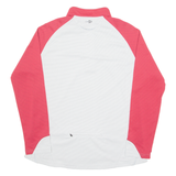 ADIDAS Training Womens T-Shirt Grey Long Sleeve 1/4 Zip UK 14