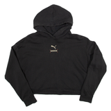 PUMA Cropped Womens Black Hoodie S