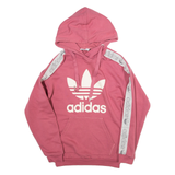 ADIDAS Womens Pink Hoodie UK 4