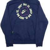 NIKE Womens Blue Hoodie S