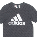 ADIDAS Boys T-Shirt Grey Crew Neck L