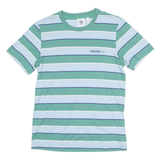 ADIDAS ORIGINALS Striped Mens T-Shirt Blue Crew Neck S
