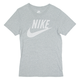 NIKE Slim Fit Mens T-Shirt Grey Crew Neck S