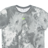 ADIDAS ORIGINALS Tie-Dye Womens T-Shirt Grey Crew Neck UK 8