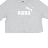 PUMA Cropped Womens T-Shirt Grey Crew Neck M
