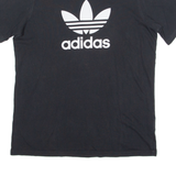 ADIDAS ORIGINALS Mens T-Shirt Black Crew Neck M