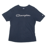 CHAMPION Mens T-Shirt Blue Crew Neck L