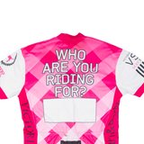 AK APPAREL Cycling Mens Jersey Pink 1/2 Zip M