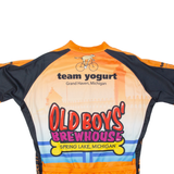 Cycling Mens Jersey Orange USA 1/2 Zip L