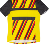 Cycling Mens Jersey Yellow 1/4 Zip Nylon M