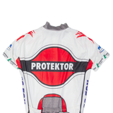 SWISS QUALITY Cycling Full Zip Mens Jersey White L