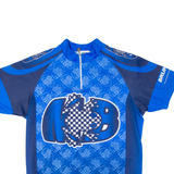 KB Cycling Mens Jersey Blue 1/4 Zip M