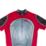 ASICS Cycling Mens Jersey Silver 1/2 Zip XL