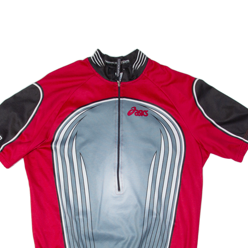 ASICS Cycling Mens Jersey Silver 1/2 Zip XL