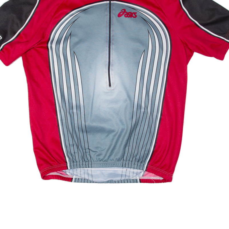 ASICS Cycling Mens Jersey Silver 1/2 Zip XL