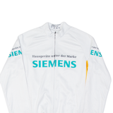 89 SPORT Cycling Full Zip Mens Jersey White Long Sleeve M