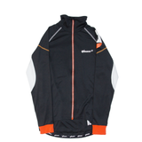 QLOOM Cycling Full Zip Mens Jersey Black Long Sleeve M