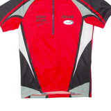 LOFFLER Cycling Mens Jersey Red 1/4 Zip S