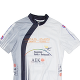 Cycling Mens Jersey White 1/4 Zip M