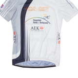 Cycling Mens Jersey White 1/4 Zip M