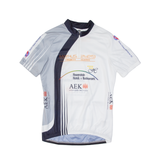 Cycling Mens Jersey White 1/4 Zip M