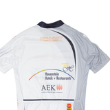 Cycling Mens Jersey White 1/4 Zip M